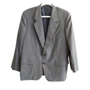 Nordstrom Hickey‎ Freeman Blazer Men's Gray Plaid Two-Button  Classic 39R Vtg